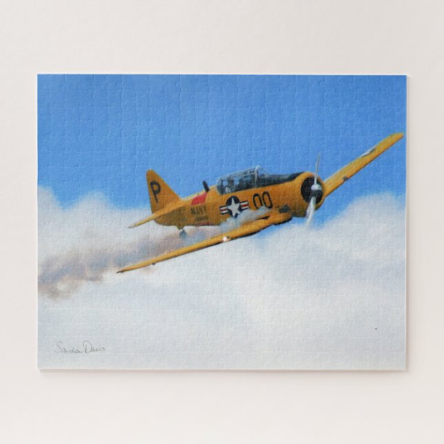 Gelbes Flugzeug-Puzzlespiel Puzzle (Horizontal)