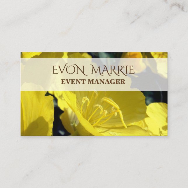 Gelbes Foto, Sommerbetriebskarte Visitenkarte (Vorderseite)