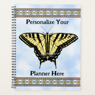 Gelbes Frack Butterfly Blue Sky Personalisiert Planer
