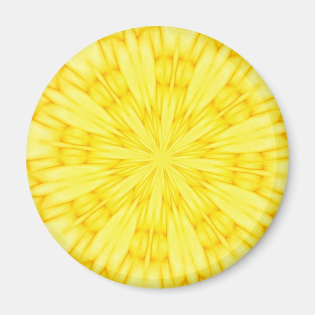 Gelbes Fraktal Magnet (Vorne)