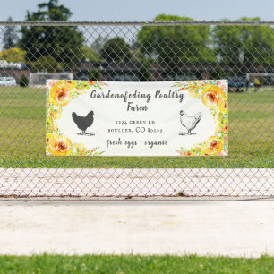 Gelbes Frühlingshaus Banner
