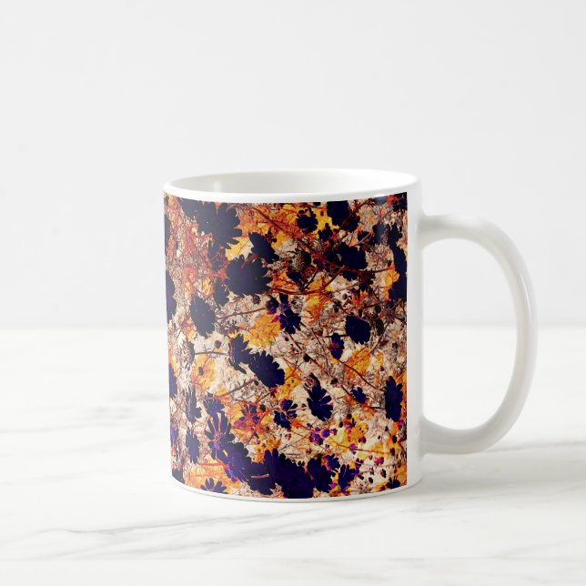 Gelbes Gänseblümchen-Blumenmuster Digitale Kunst Kaffeetasse (Rechts)