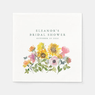 Gelbes Gelbfarbenes Brautparty Serviette