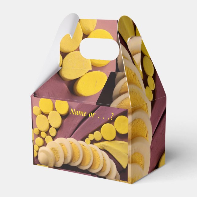 Gelbes Gelbgelbes Gelbgelbes Gelbgelb-Weib-Gefälli Geschenkschachtel (Vorderseite)