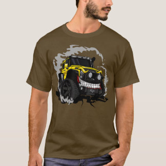 Gelbes Gelbmondfahrzeug T-Shirt