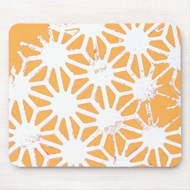 Gelbes geometrisches Muster Mousepad (Vorne)