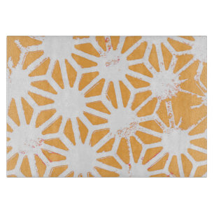 Gelbes geometrisches Muster Schneidebrett