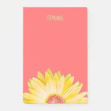 Gelbes Gerbera-Gänseblümchen auf Koralle