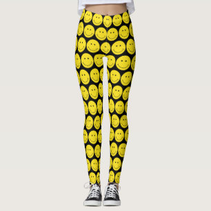Gelbes Gesicht grinsend Lächeln Leggings