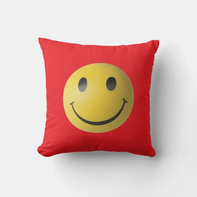 Gelbes Gesicht Kissen (Vorderseite)