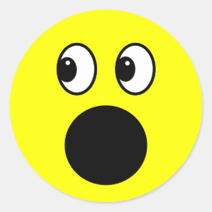 Gelbes Gesicht Runder Aufkleber