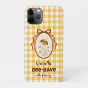 Gelbes Gingham-Biene-Golf-Witz-iPhone-Case Case-Mate iPhone Hülle