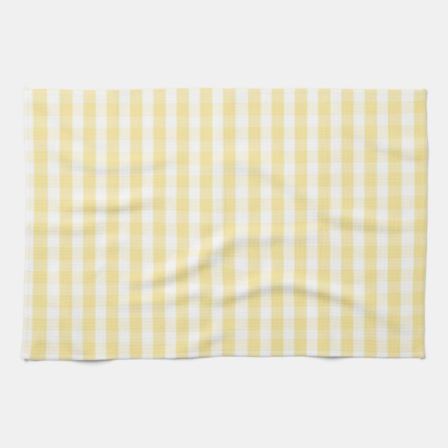 Gelbes Gingham-Küchentuch Geschirrtuch (Horizontal)
