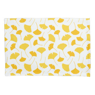Gelbes Ginkgo-Leaf-Muster Kissenbezug