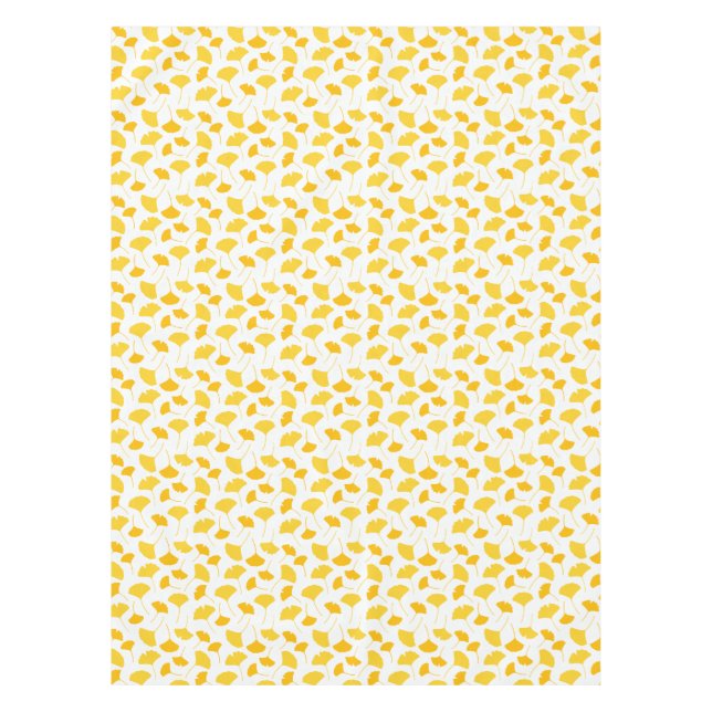 Gelbes Ginkgo-Leaf-Muster Tischdecke (Vorderseite)