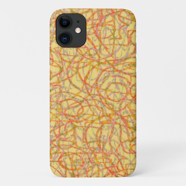 Gelbes Gliedermuster Case-Mate iPhone Hülle (Rückseite)