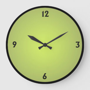 Gelbes Glow Vier Ziffern Große Wanduhr