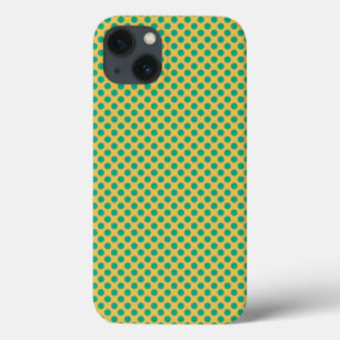 Gelbes Gold mit Smarald Green Polka Dots STaylor Case-Mate iPhone Hülle