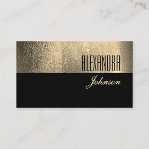 Gelbes Gold und Schwarz Einfaches Elegantes Berufl Visitenkarte