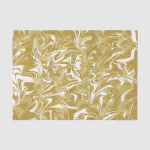 Gelbes Gold und Schwarz Eleganter Glam Marmor Swir Seidenpapier