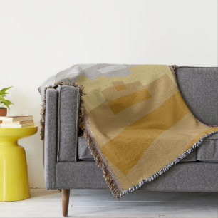 Gelbes Grau, Silbermoderne Abstrakte Geometrie Decke