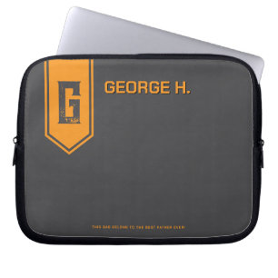 Gelbes graues Laptop-Gehäuse für den Menschen Laptopschutzhülle
