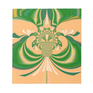 Gelbes grünes Design. Notizblock