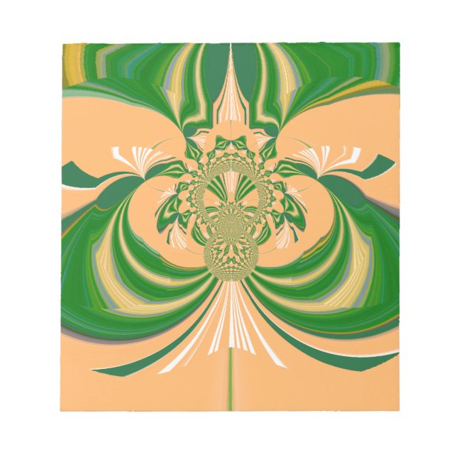 Gelbes grünes Design. Notizblock (Vorderseite)