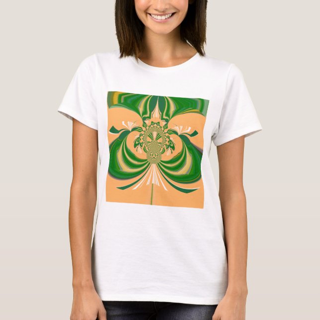 Gelbes grünes Design. T-Shirt (Vorderseite)