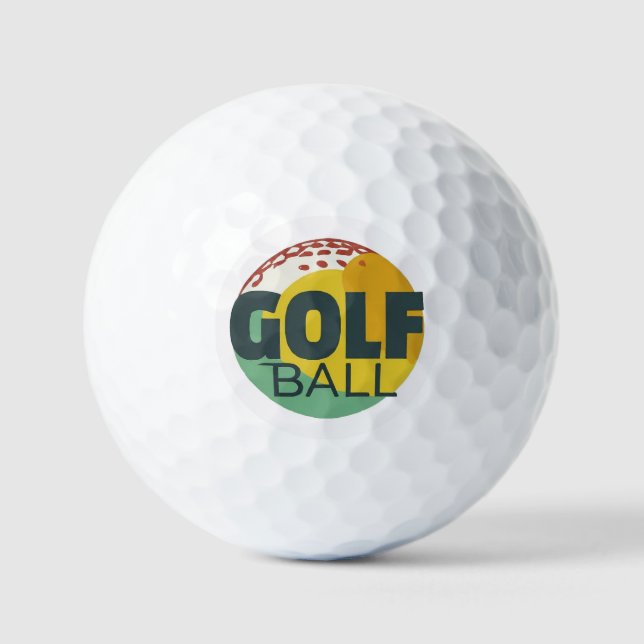 Gelbes grünes Schwarz Golfball (Vorderseite)