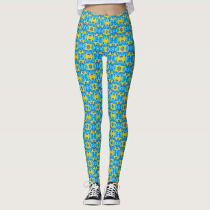 Gelbes Gummiducky in den Blasen Leggings