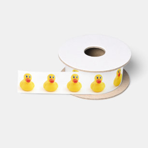 Gelbes Gummiducky Satinband