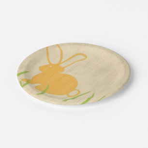 Gelbes Häschen und grünes Gras durch Chariklia Pappteller