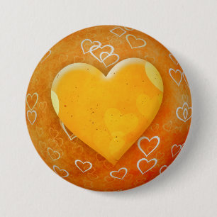 Gelbes Herz Button