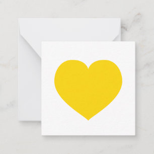 Gelbes Herz Moderne glückliche Freundschaft Süße F Mitteilungskarte