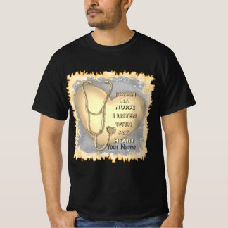 Gelbes Herz RN Eingetragene Krankenschwester T-Shirt