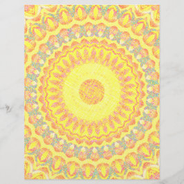 Gelbes Kaleidoskop-Schabblattpapier 2-seitige Seit