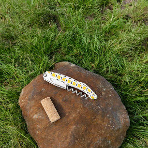 Gelbes Kariertes Muster Kellnermesser