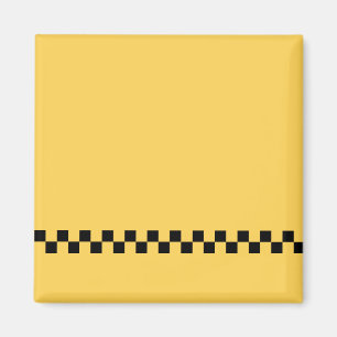 Gelbes kariertes Muster Magnet