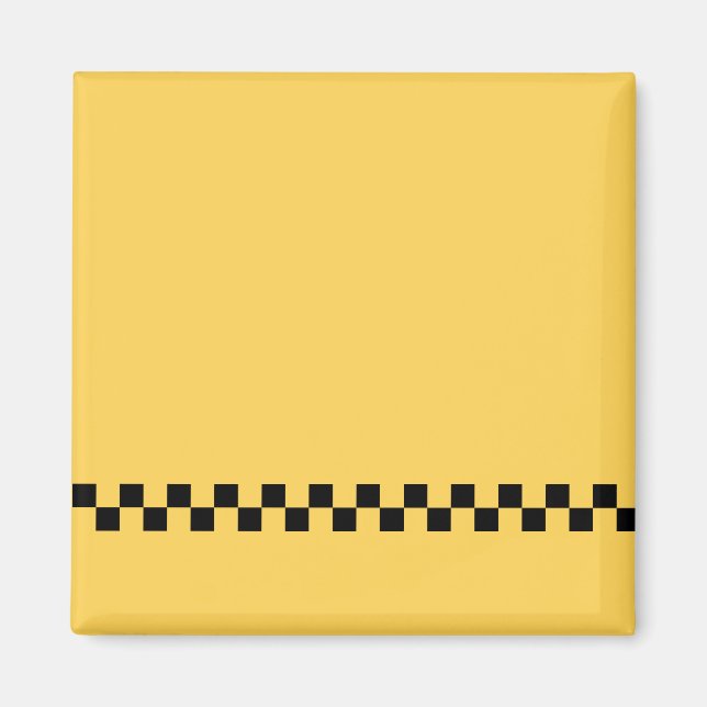 Gelbes kariertes Muster Magnet (Vorne)