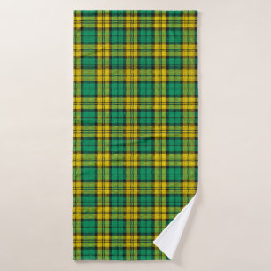 Gelbes, Kariertes Tartan-Muster Badehandtuch