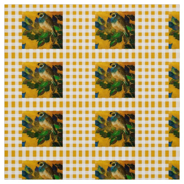 Gelbes Karo Wacholdergewebe Stoff (Muster)