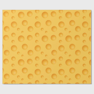 Gelbes Käse-Muster Geschenkpapier