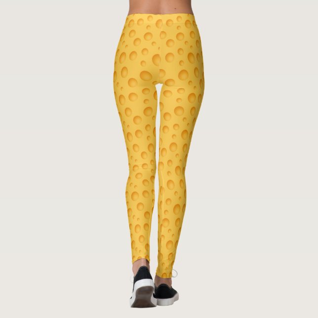 Gelbes Käse-Muster Leggings (Rückseite)