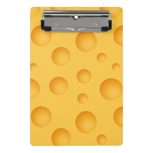 Gelbes Käse-Muster Mini Klemmbrett (Vorderseite)