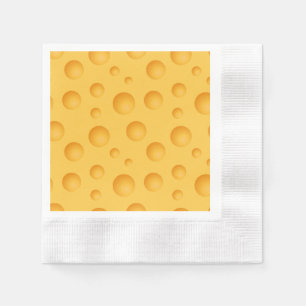 Gelbes Käse-Muster Serviette