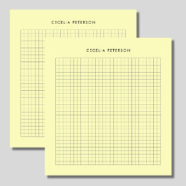 Gelbes klassisches Quadrat Notizblock