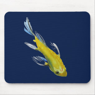 Gelbes koi japanische mousepad