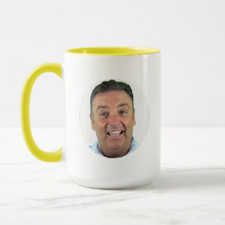 GELBES Kombi-Foto-Mug - Runde Rahmen Custom Mug Tasse