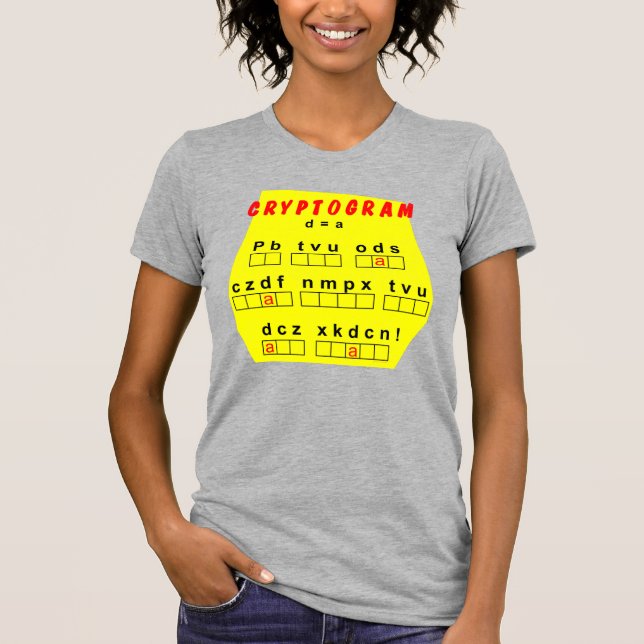 Gelbes Kryptogramm T-Shirt (Vorderseite)